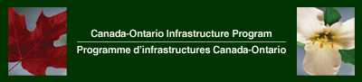 Canada-Ontario Infrastructure Program / Programme d'infrastructures Canada-Ontario