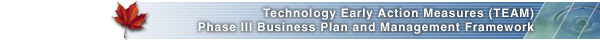 Technology Early Action Measures (TEAM) - Phase III Business Plan and Management Framework