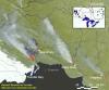 Satellite Image of Smoke Plumes