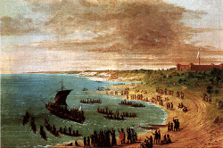 Painting: La Salle Leaves Frontenac 1682