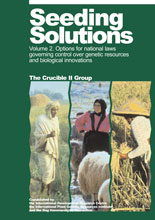 SEEDING SOLUTIONS: VOLUME 2 <BR> Options for National Laws Governing Access To and Control Over Genetic Resources