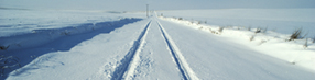 Photo : Une route durant l'hiver
