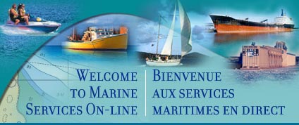 Welcome to Marine Services On-line / Bienvenue aux services maritimes en direct