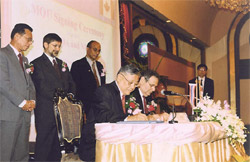 Signature du protocole d'entente avec l'Inde