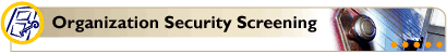 Organization Security Screening