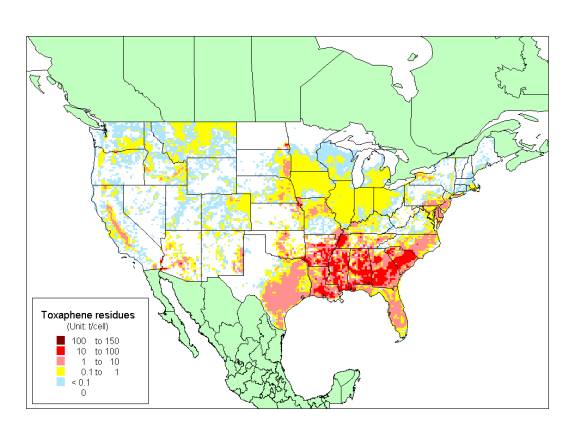 Toxaphene residues in the United States in 2000