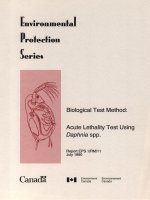 Biological Test Method: Acute
Lethality Test Using Daphnia spp.
