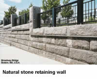 Image of natural stone retaining wall