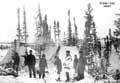 quipe de la Commission gologique au camp d'hiver,  la source de la rivire Pribonca, 1884