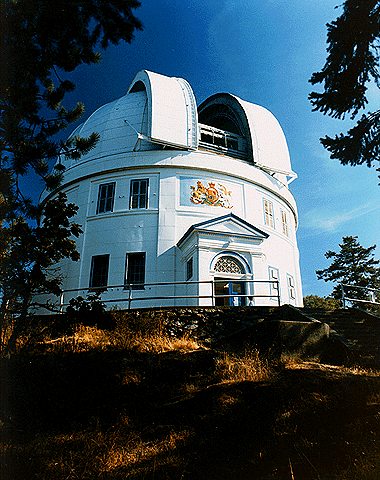 The dome of the Plaskett (1.8 m) Telescope, in operation since 1918