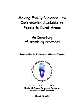 Making Family Violence Law Information Available to People in Rural Areas: An Inventory of Promising Practices