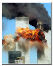 Photo taken after the terrorist attack on the World Trade Center on September 11, 2001.