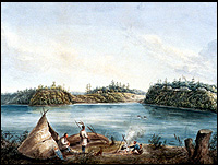 Camp autochtone sur le site du Muse canadien des civilisations, 1833