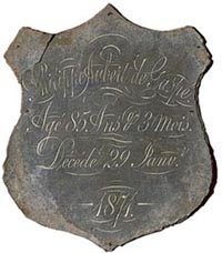 Memorial plaque to Philippe Aubert de Gasp. Taken from the seigneurial pew at Saint-Jean-Port-Joli