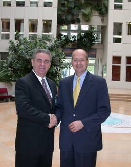 Mr. Duchesneau with Mr. Jean Michel Louboutin, Interpol's Director of the Operational Police Support Directorate.