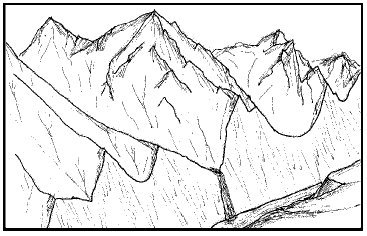 Aprs la glaciation : des reliefs abrupts et angulaires caractrisent la topographie. Les valleuses, les valles en forme de U et les chutes sont caractristiques des paysages des fjords.