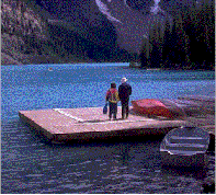 People standing on dock