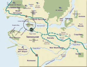 Figure 3: Map of Vancouver, British Columbia, showing Stanley Park.