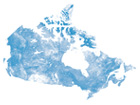Image satellite du Canada (bleu)