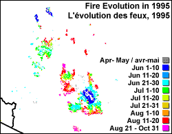 Figure 4 - Fire Evolution in 1995 NWT