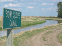 Irrigation canal south of Brooks (R.J.W. Turner, GSC 2005-208)