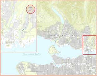 North Vancouver location map