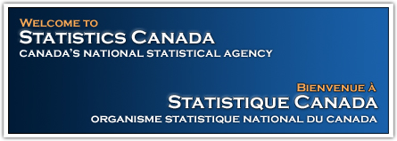 Welcome to Statistics Canada - Canada's national statistical agency / Bienvenue  Statistique Canada - Organisme statistique national du Canada