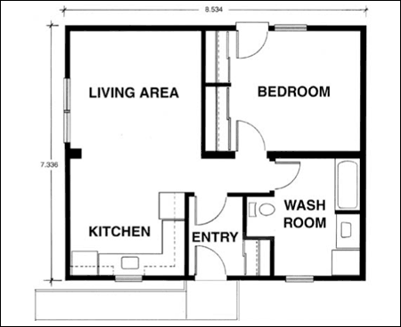 Figure 1: Floorplan of a garden suite