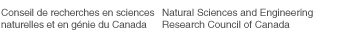 Conseil de recherches en sciences naturelles et en génie du Canada/Natural Sciences and Engineering Research Council of Canada