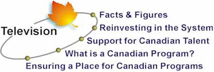 Television: Facts & Figures; Reinvesting in the System; Support for Canadian Talent; What is a Canadian Program?; Ensuring a Place for Canadian Programs