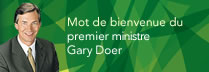 Mot de bienvenue du premier ministre Gary Doer