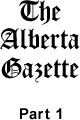 The Alberta Gazette Part 1