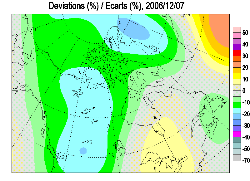Current minus one day Deviation Map