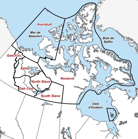 Figure 1. Carte du nord du Canada