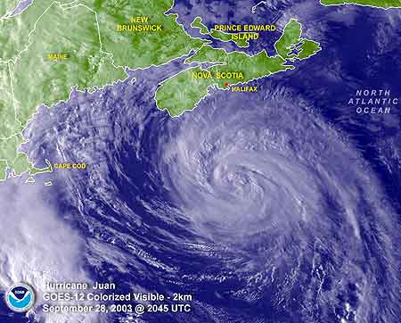 Hurricane Juan Satellite Photo. Photo Credit: NOAA