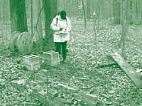 Image of a person inspecting a potential nature reserve property