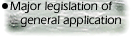 Major legislation of general application
