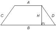 Calculs - On obtient laire dun trapze en additionnant ses cts A et B, divis par deux, multipli par la hauteur.