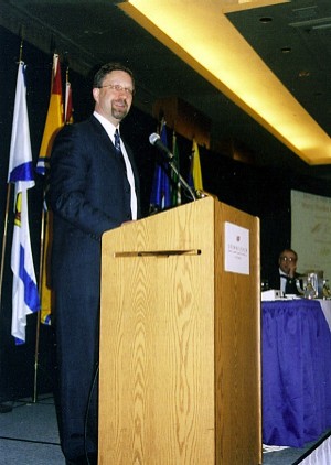 Minister Strahl speaks at the Canadian Federation of Agriculture's annual meeting in Ottawa, March 2nd, 2006.
