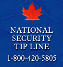 National Security Tip Line 1-800-420-5805
