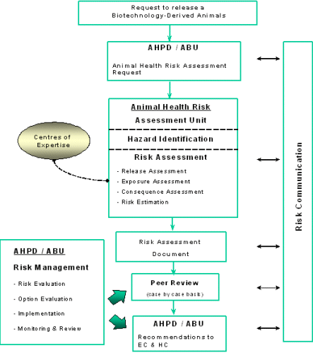 Figure 2 illustrates the processes involved in a animal health risk assessment