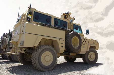 A picture of an armoured patrol vehicle