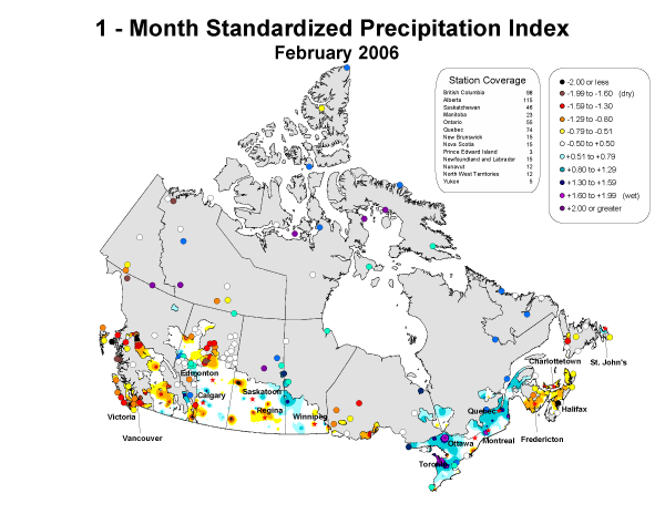 1-Month Standardized Precipitation Index (National)
