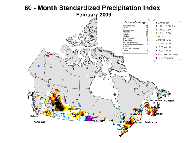 60-Month Standardized Precipitation Index (National)