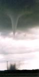 Landspout tornado at Humboldt, SK on July 17, 1995. Photo: Jean Lux