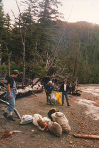 Volunteers at Queen Charlotte Islands