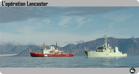 HMCS Goose Bay and the Coast Guard ship Henry Larson