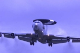 A NATO E-3A makes a final approach to the airfield at NATO Air Base Geilenkirchen, Germany. 