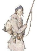 A soldier of the Compagnies franches de la Marine dressed for an expedition, mid-18th century