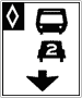 Illustration of HOV lane sign